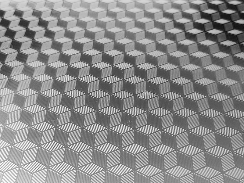 Square Cube Embossed Finish Stainless Steel Sheet
