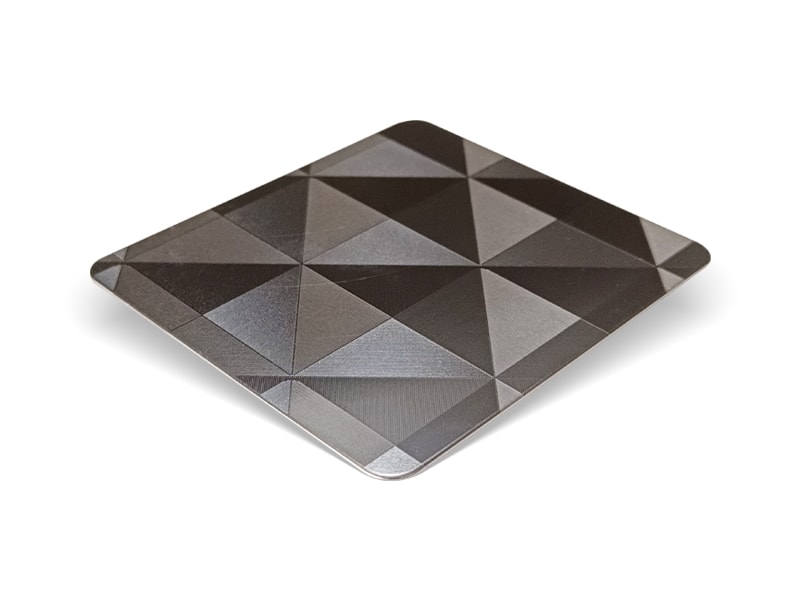 Triangular Mosaic Embossed Finish Stainless Steel Sheet