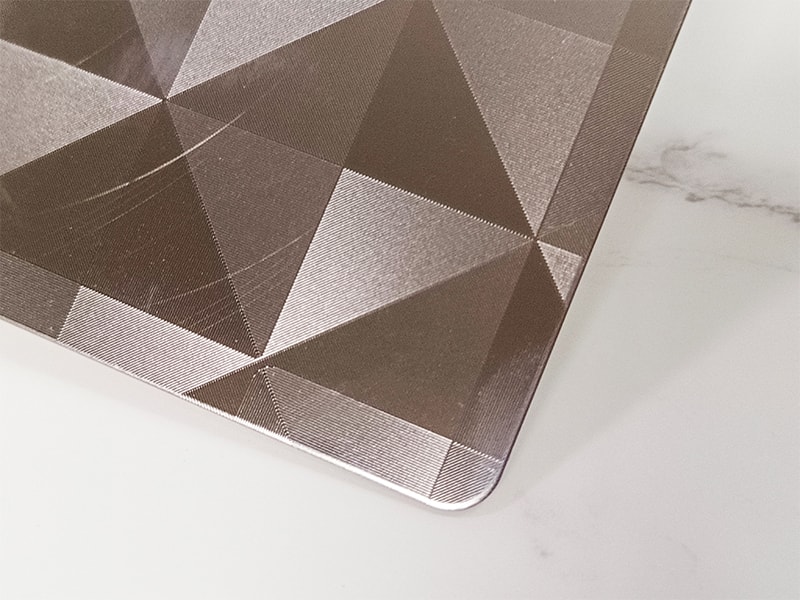 Triangular Mosaic Embossed Finish Stainless Steel Sheet