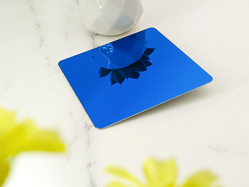 Blue Mirror Finish Stainless Steel Sheet