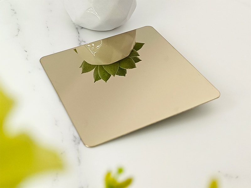 Champagne Mirror Finish Stainless Steel Sheet