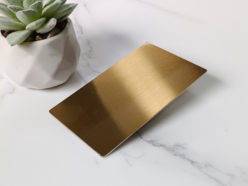 Copper Hairline Finish Stainless Steel Sheet