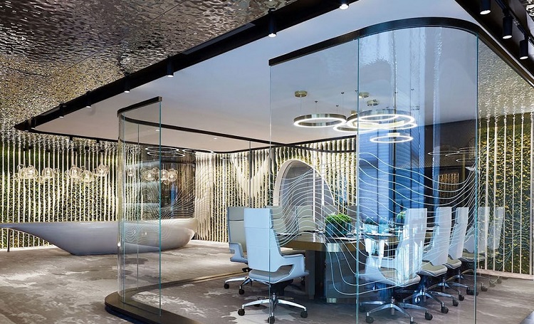 Stainless steel decorative panel with water ripple finish: Let the wall create an artistic atmosphere